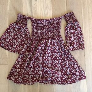 Off shoulder floral dress